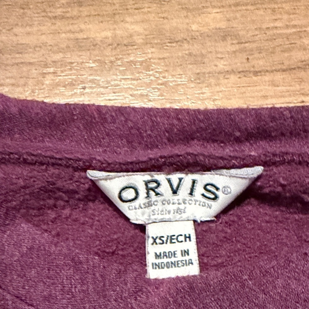 Orvis Burgundy Crewneck Sweater - Picture 2 of 3